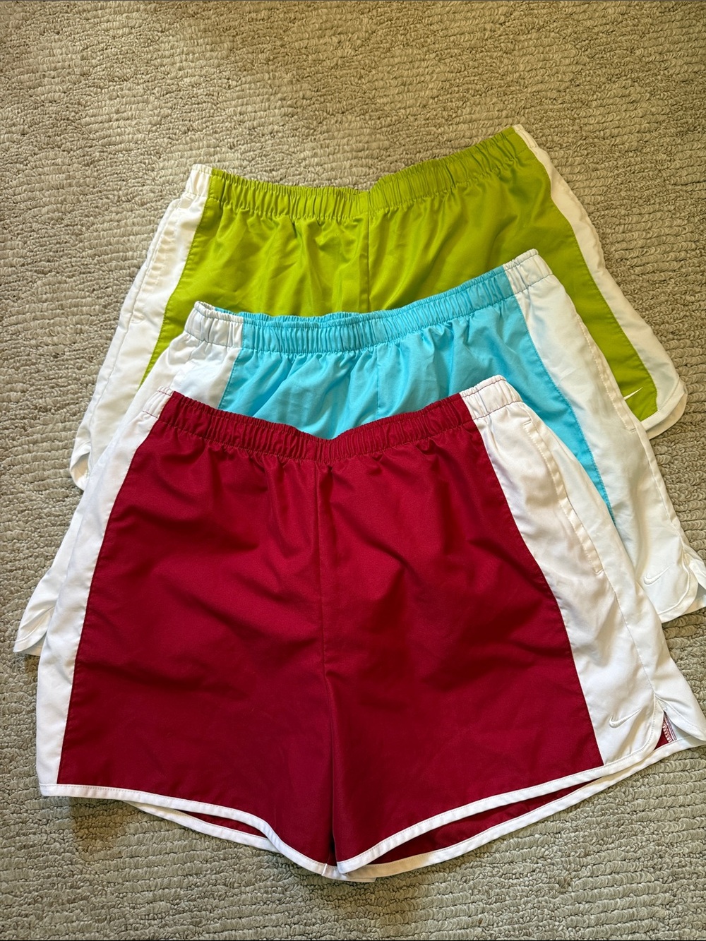 Nike Women’s Athletic Shorts — Pink, Aqua, Lime